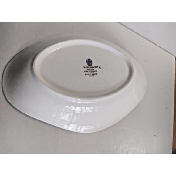 WEDGWOOD Kutani Crane Bone China Gravy Boat & Underplate, Like New - Picture 8 of 16